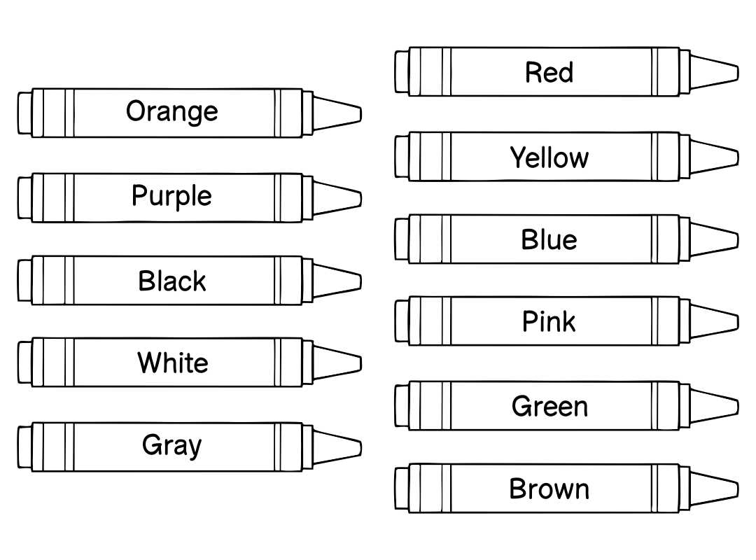 printable crayons with color names printable crayons with color names