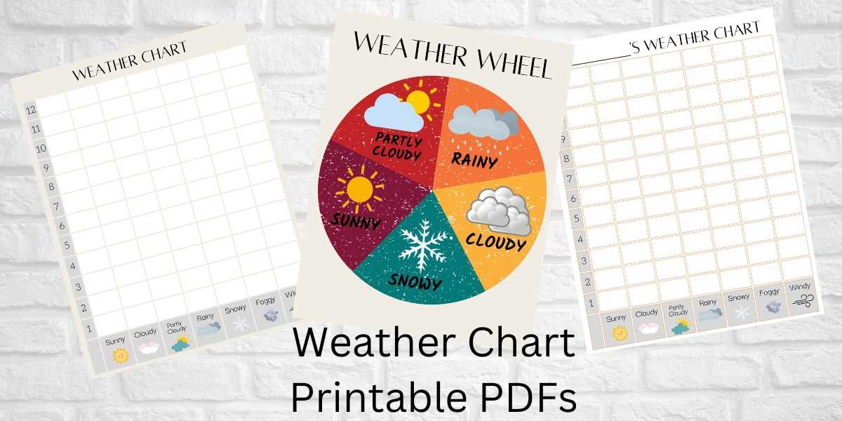 printable preschool weather chart