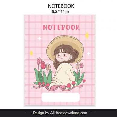 printable cute notebook cover design
