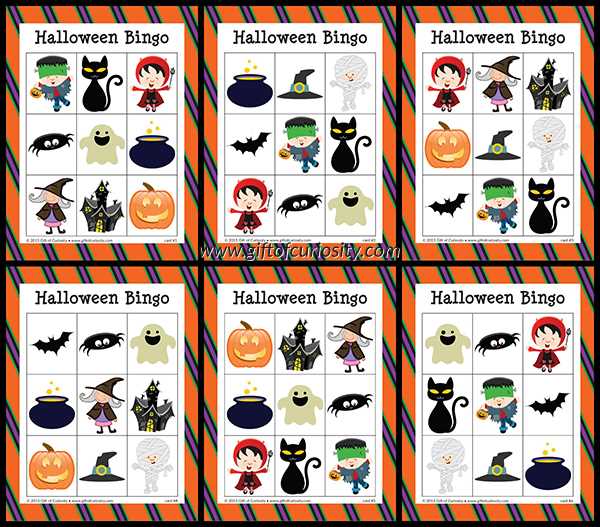halloween bingo cards free printable