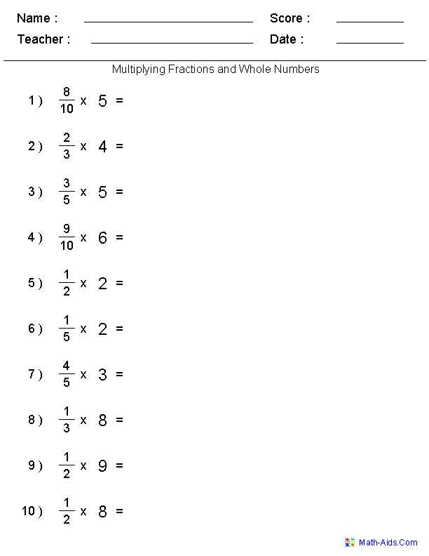 fraction printable worksheets