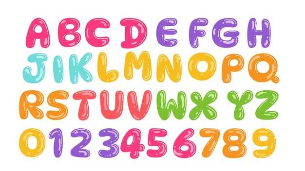 free printable colorful letters
