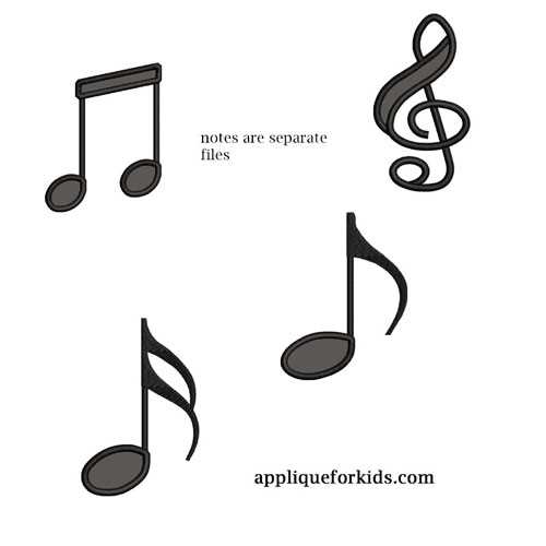 stencil music notes printable