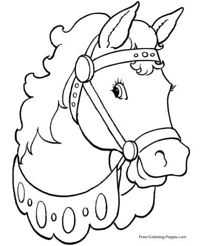 realistic printable horse coloring pages